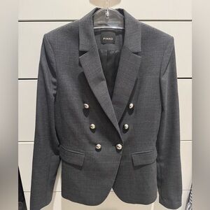 Pinko Double-Breasted Charcoal Blazer